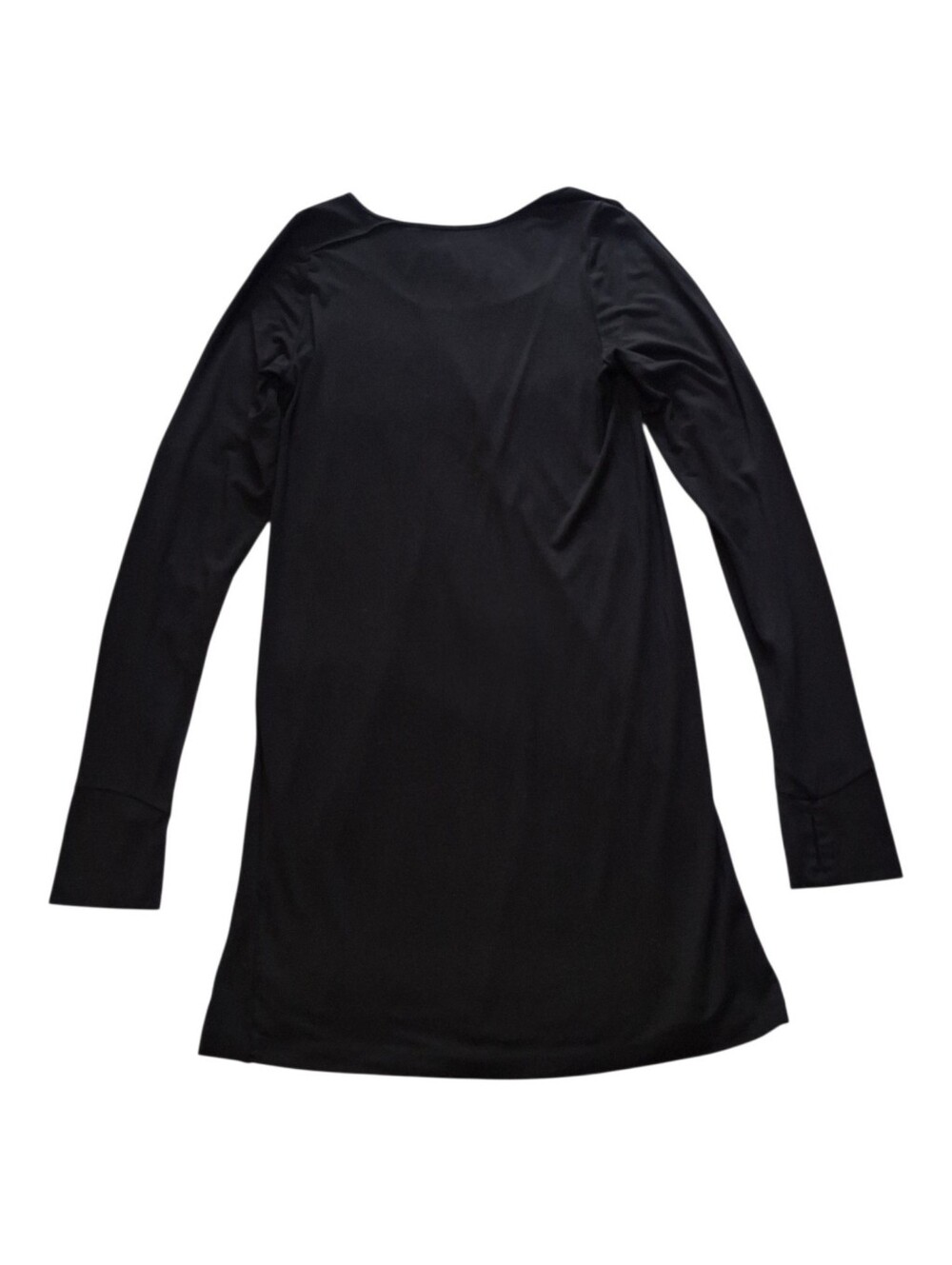 NFP Studio Black Rayon/Spandex Long Sleeve Curve Seam Dress Size 4/Large - Picture 7 of 9